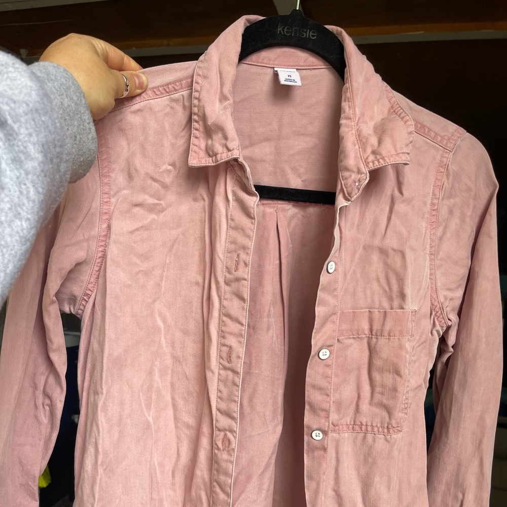 Pink, long sleeve button up